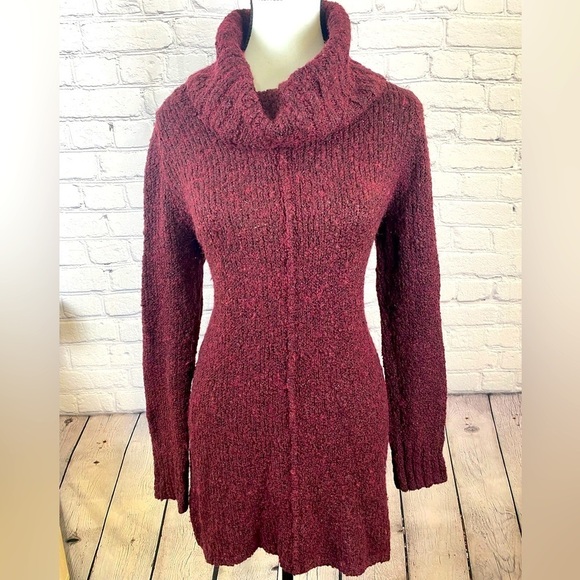 Calvin Klein Maroon Cowl Neck Sweater Dress size Small NWOT - Picture 1 of 11